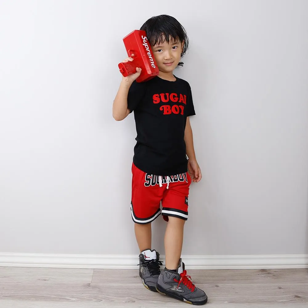 【KIDS】SUGAR BOY BASKETBALL SHORTS (RED)