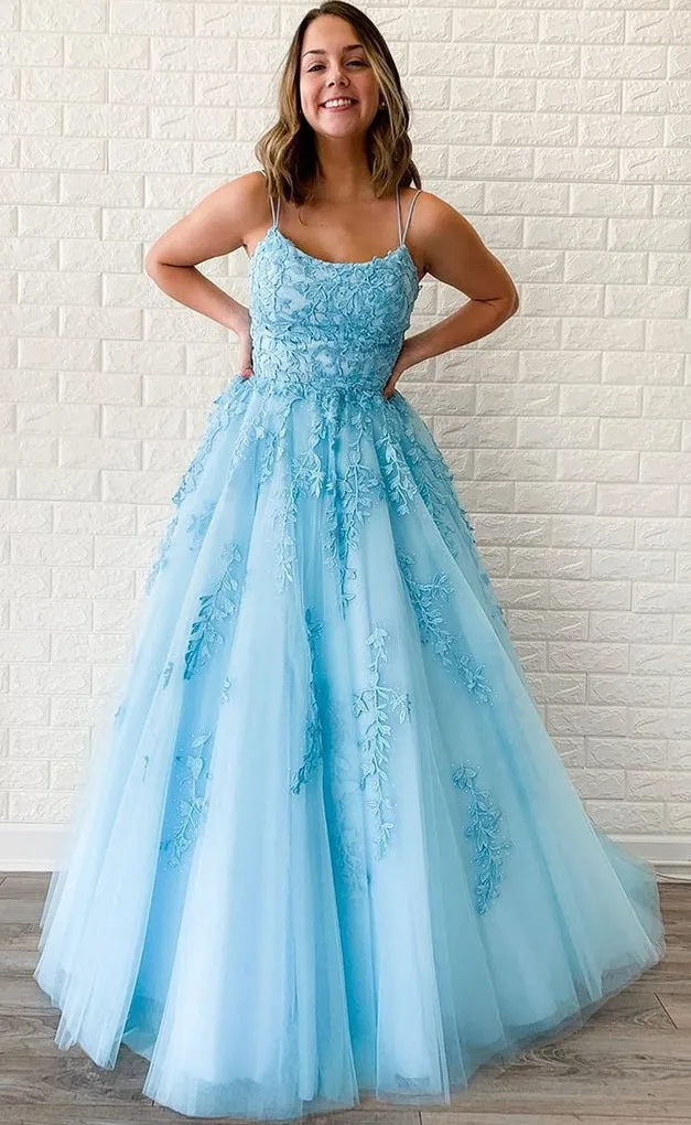 Light Blue Prom Dress New Style, Prom Dresses, Evening Dress, Dance Dress, Graduation School Party Gown, PC0408