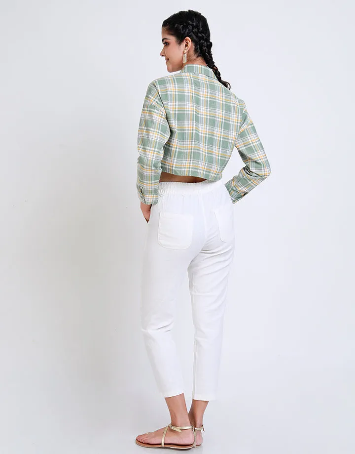 Long Sleeves Crop Shirt