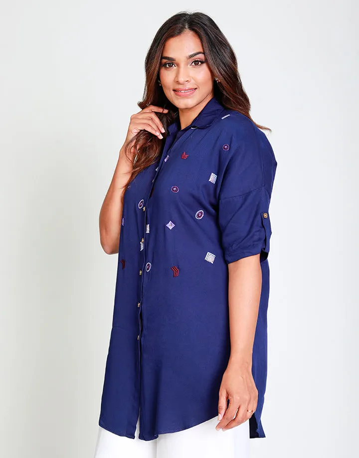 Loose Fit Kurtha with Embroidery