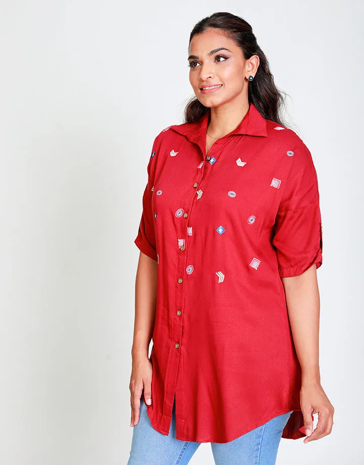 Loose Fit Kurtha with Embroidery