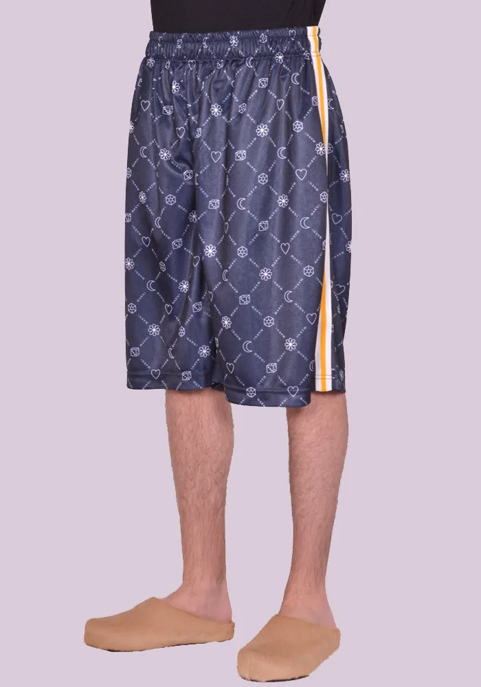 MARNI PJMU0059LU MARNIGRAM TRACKSUIT JERSEY SHORTS BLUE/BLACK