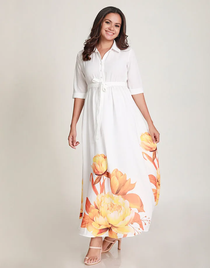 Maxi Dress with Placement Print