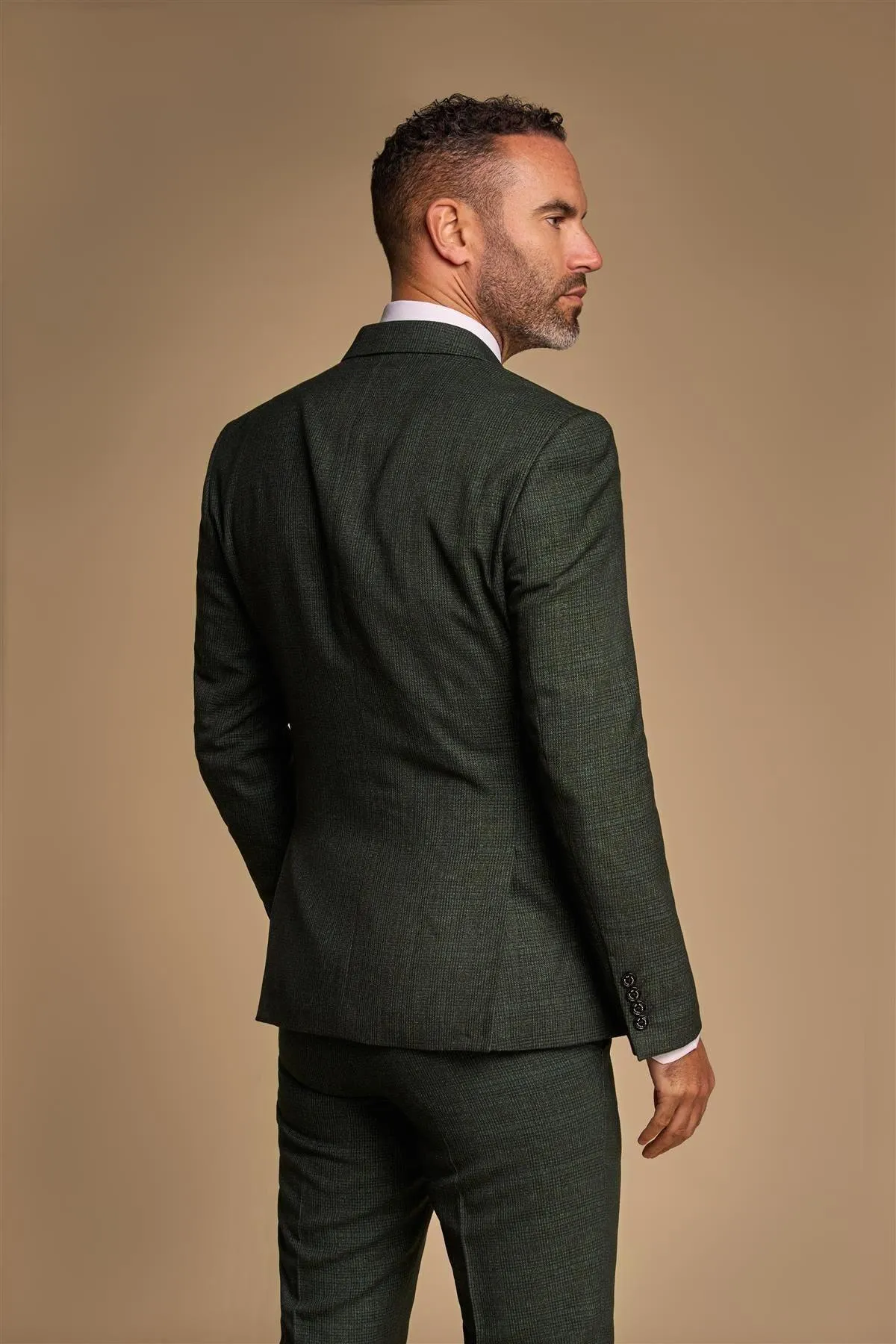 Men's Blazer Olive Green Double Breasted Tailored Fit Suit Jacket