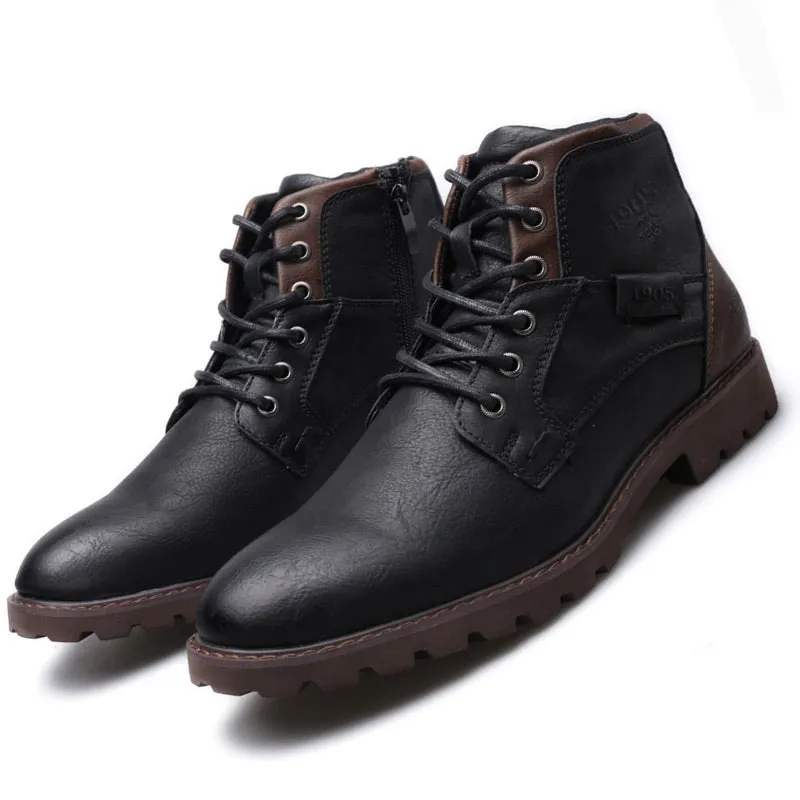 Men's Casual Boots Motorcycle Combat Ankle Dress Boots