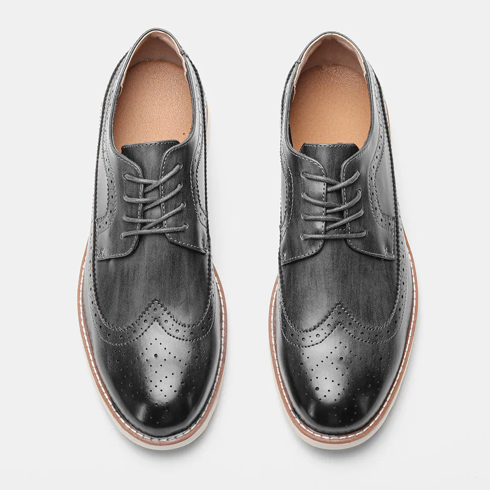 Men's Casual Oxfords Wingtip Business Formal Dress Shoes