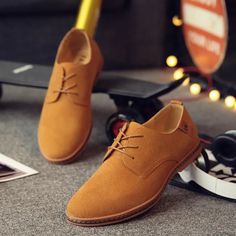 Men's Classic Suede Leather Casual Oxford Shoes