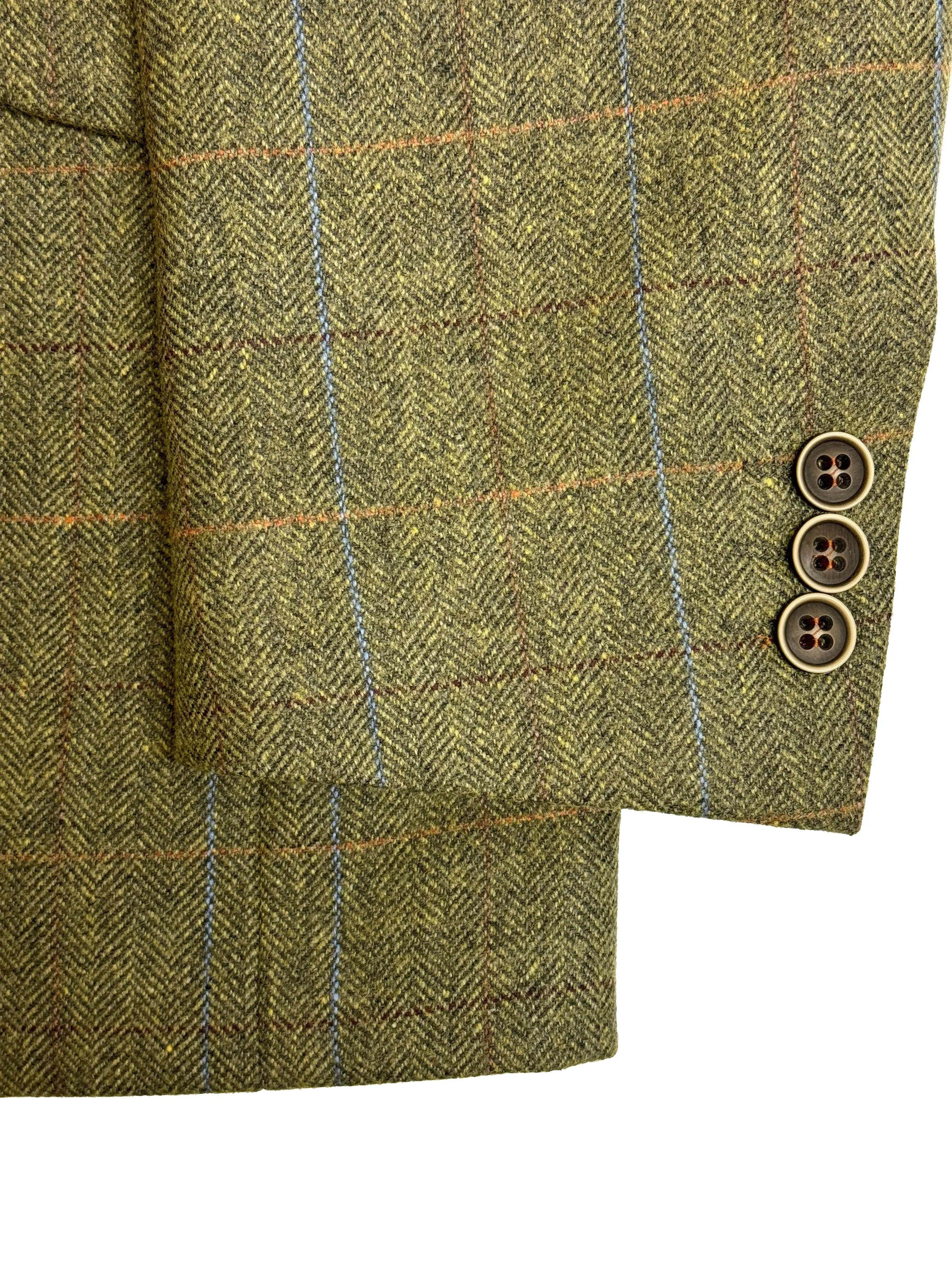 Men's Tweed Wool Green Check Jacket