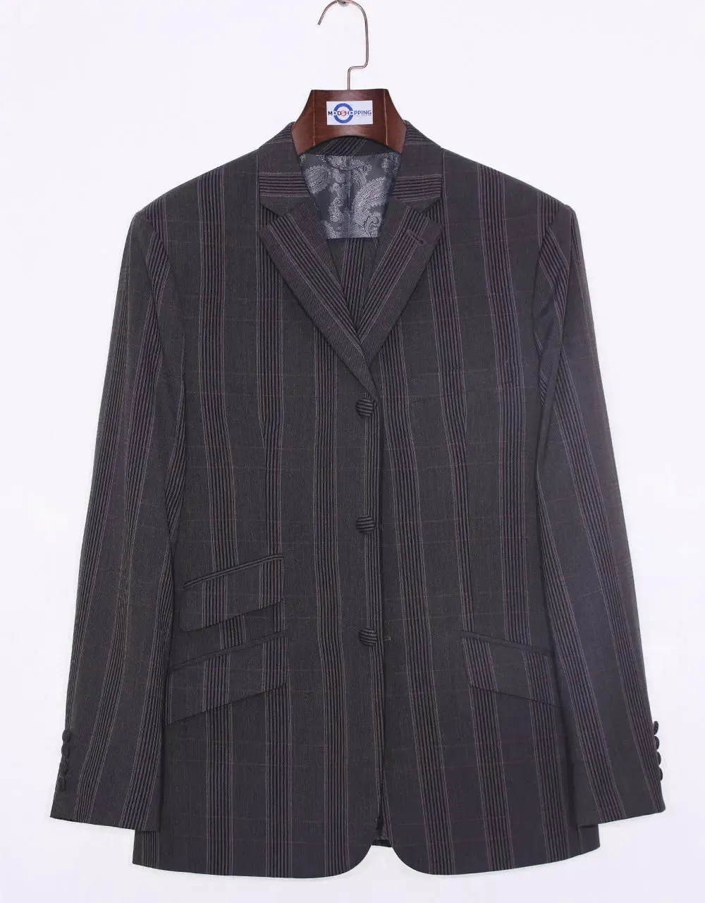 Mod Jacket - Charcoal Grey Prince Of Wales Check Jacket