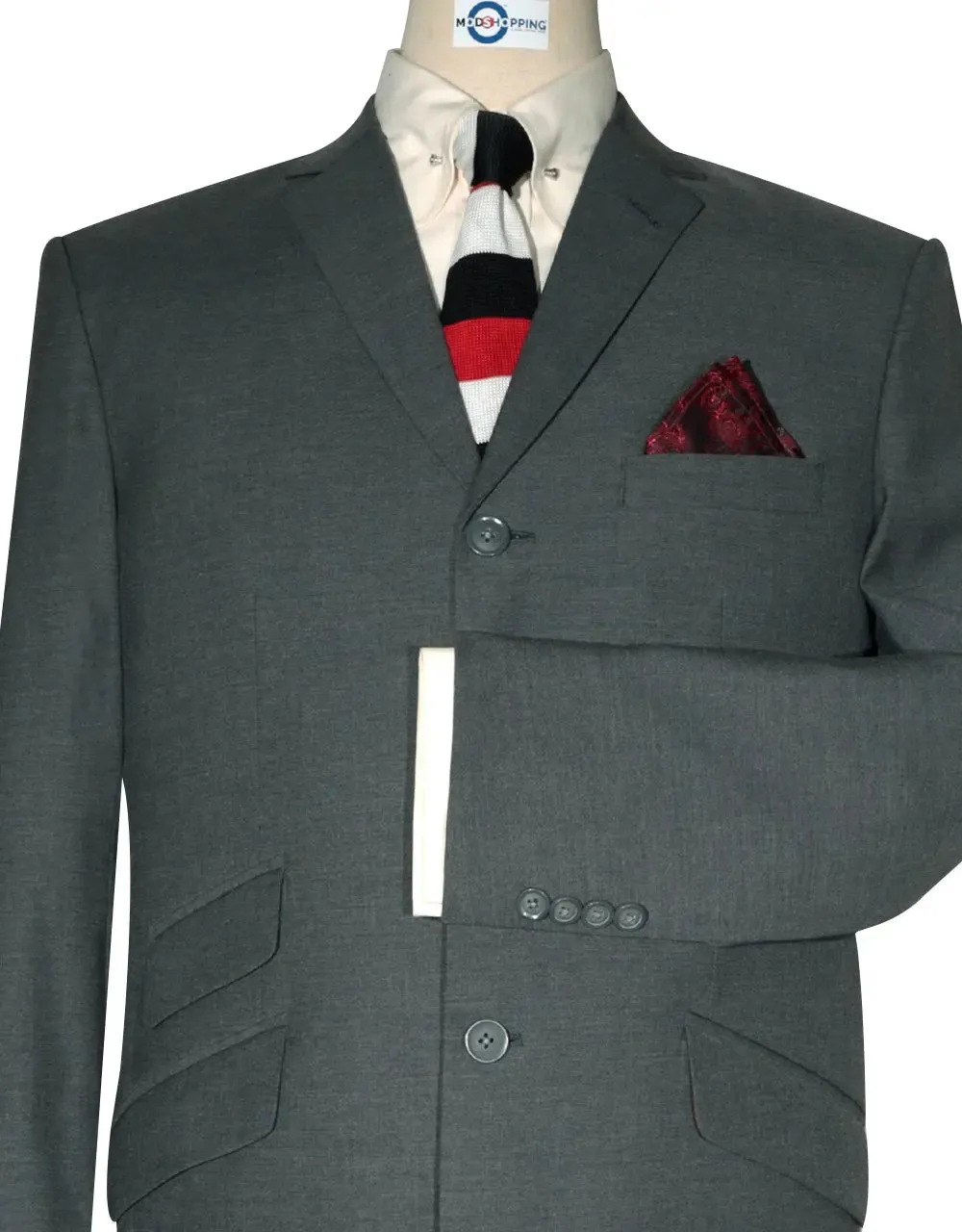 Mod Suit - 60s Style Medium Grey Suit