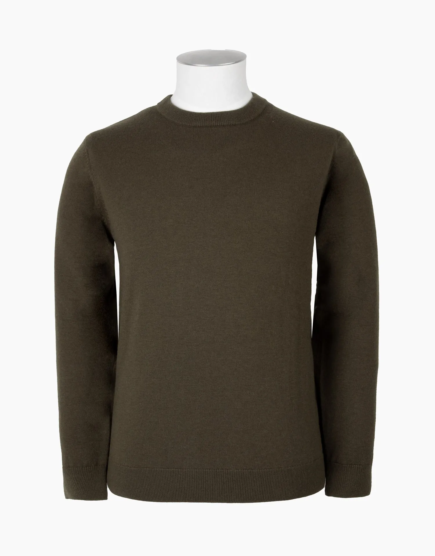 Naseby Olive Green Crew Neck Jersey