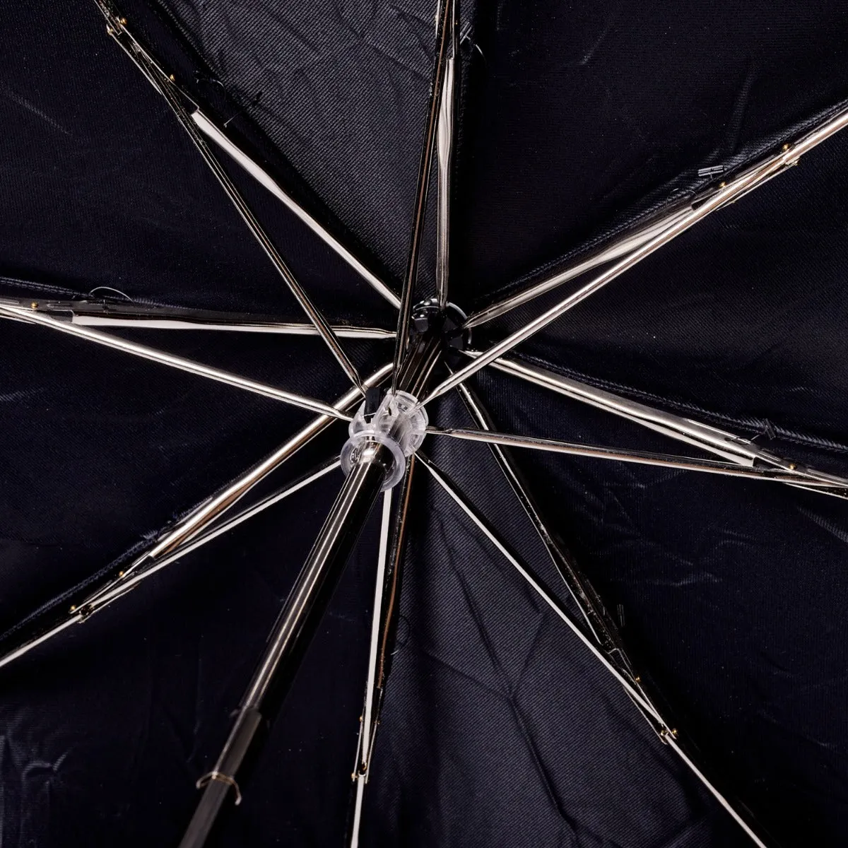 Navy Travel Umbrella with Maple Handle