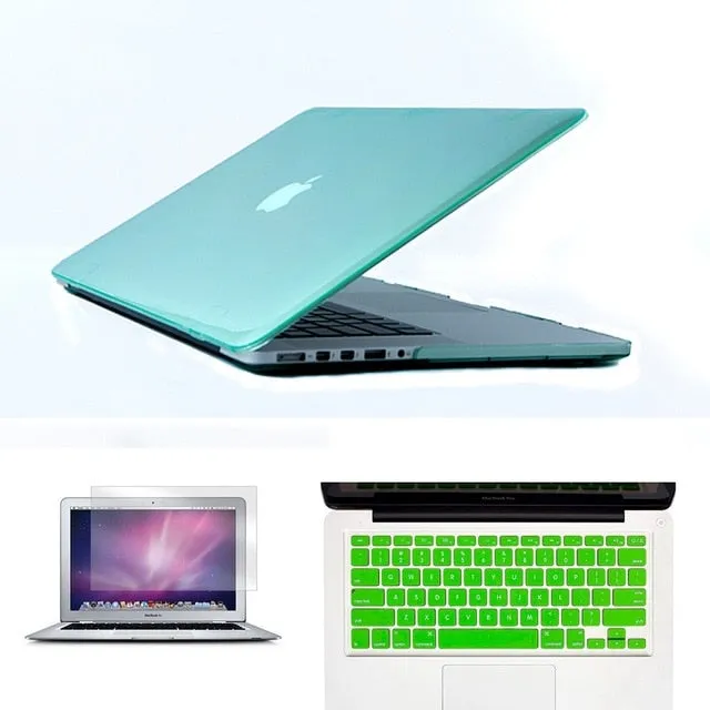 New Laptop Case For Apple MacBook Air Pro Retina 11 12 13 15 Mac Book 13.3 15.4 inch Case with Touch Bar Sleeve  Keyboard Cover