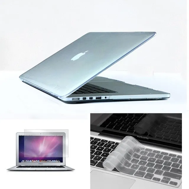 New Laptop Case For Apple MacBook Air Pro Retina 11 12 13 15 Mac Book 13.3 15.4 inch Case with Touch Bar Sleeve  Keyboard Cover