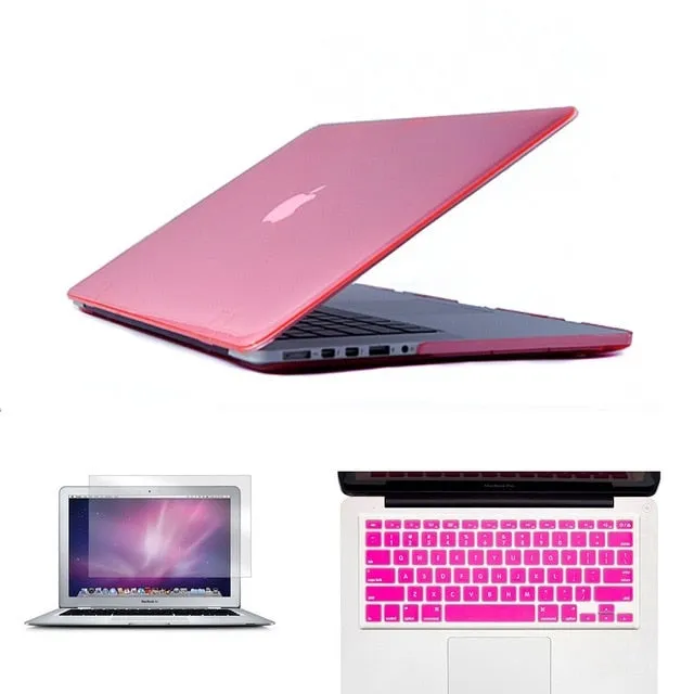 New Laptop Case For Apple MacBook Air Pro Retina 11 12 13 15 Mac Book 13.3 15.4 inch Case with Touch Bar Sleeve  Keyboard Cover