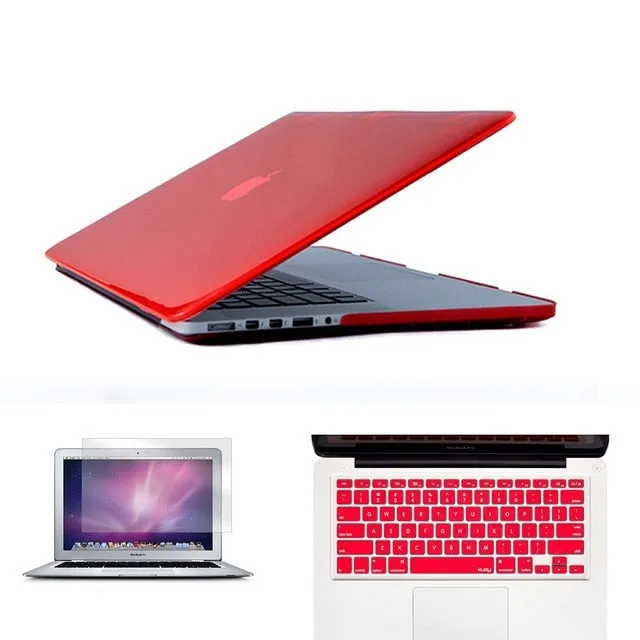 New Laptop Case For Apple MacBook Air Pro Retina 11 12 13 15 Mac Book 13.3 15.4 inch Case with Touch Bar Sleeve  Keyboard Cover