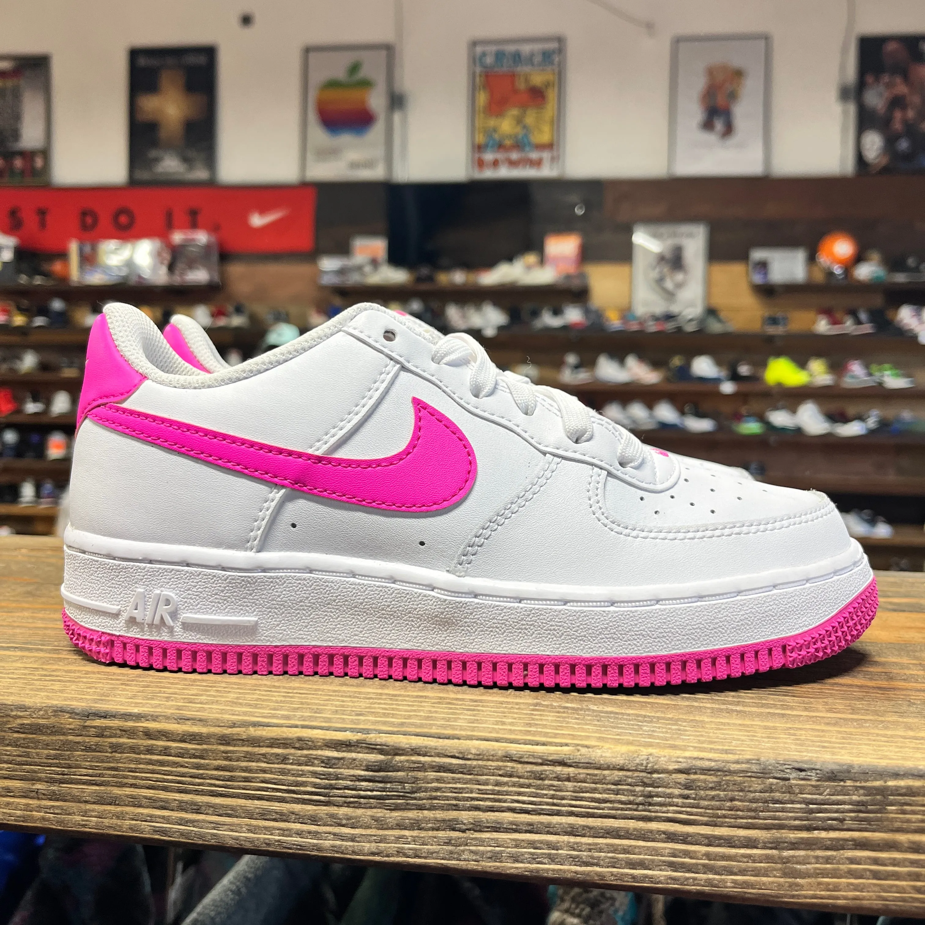 Nike Air Force 1 Low 'White Laser Fuchsia' Size 4.5Y