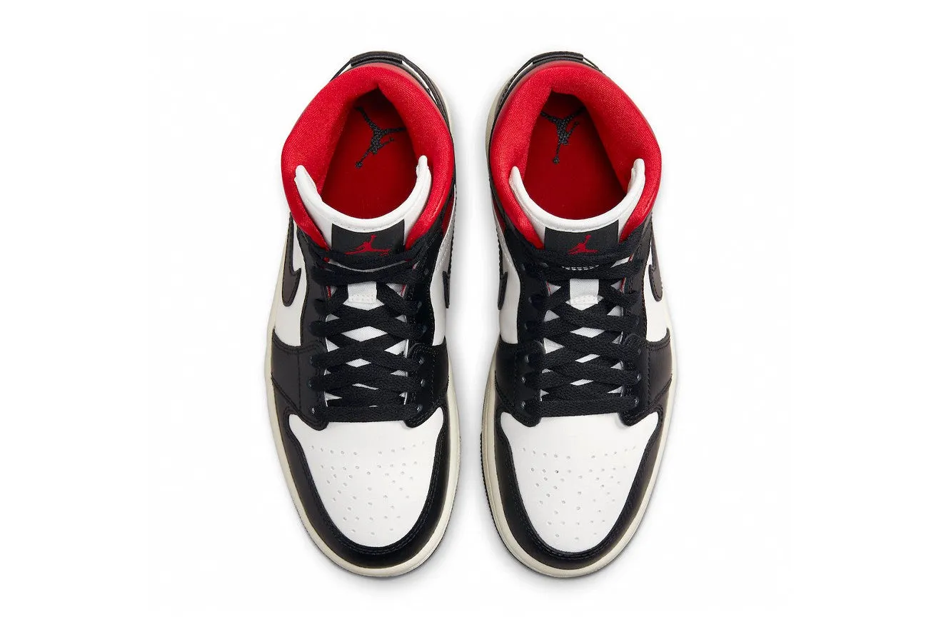 Nike Air Jordan 1 Mid Gym Red Black Women's