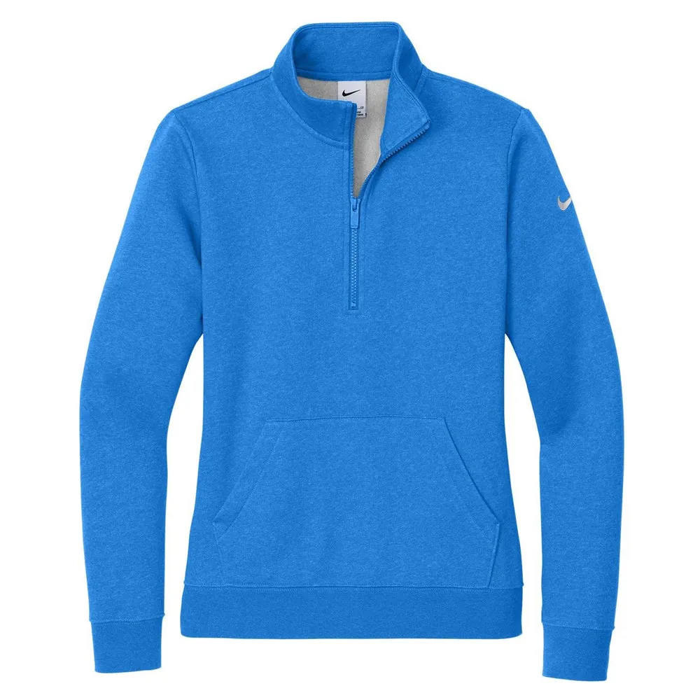 Nike Ladies Club Fleece Sleeve Swoosh 1/2-Zip