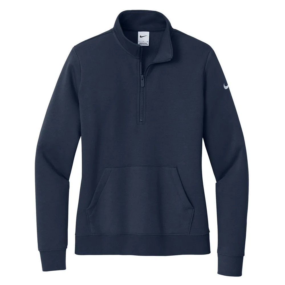 Nike Ladies Club Fleece Sleeve Swoosh 1/2-Zip