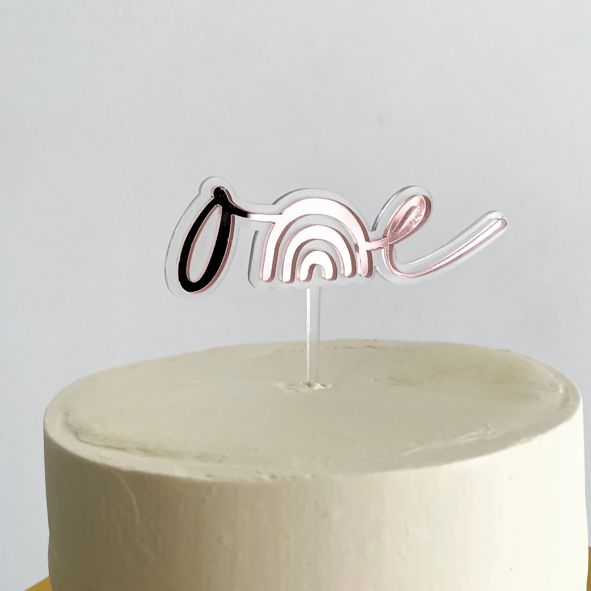 One Rainbow Cake Topper