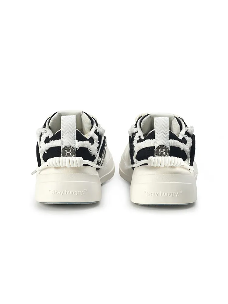 Open Smile Canvas Shoes-Black