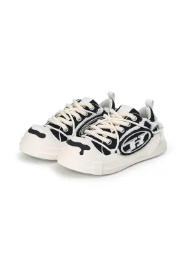 Open Smile Canvas Shoes-Black