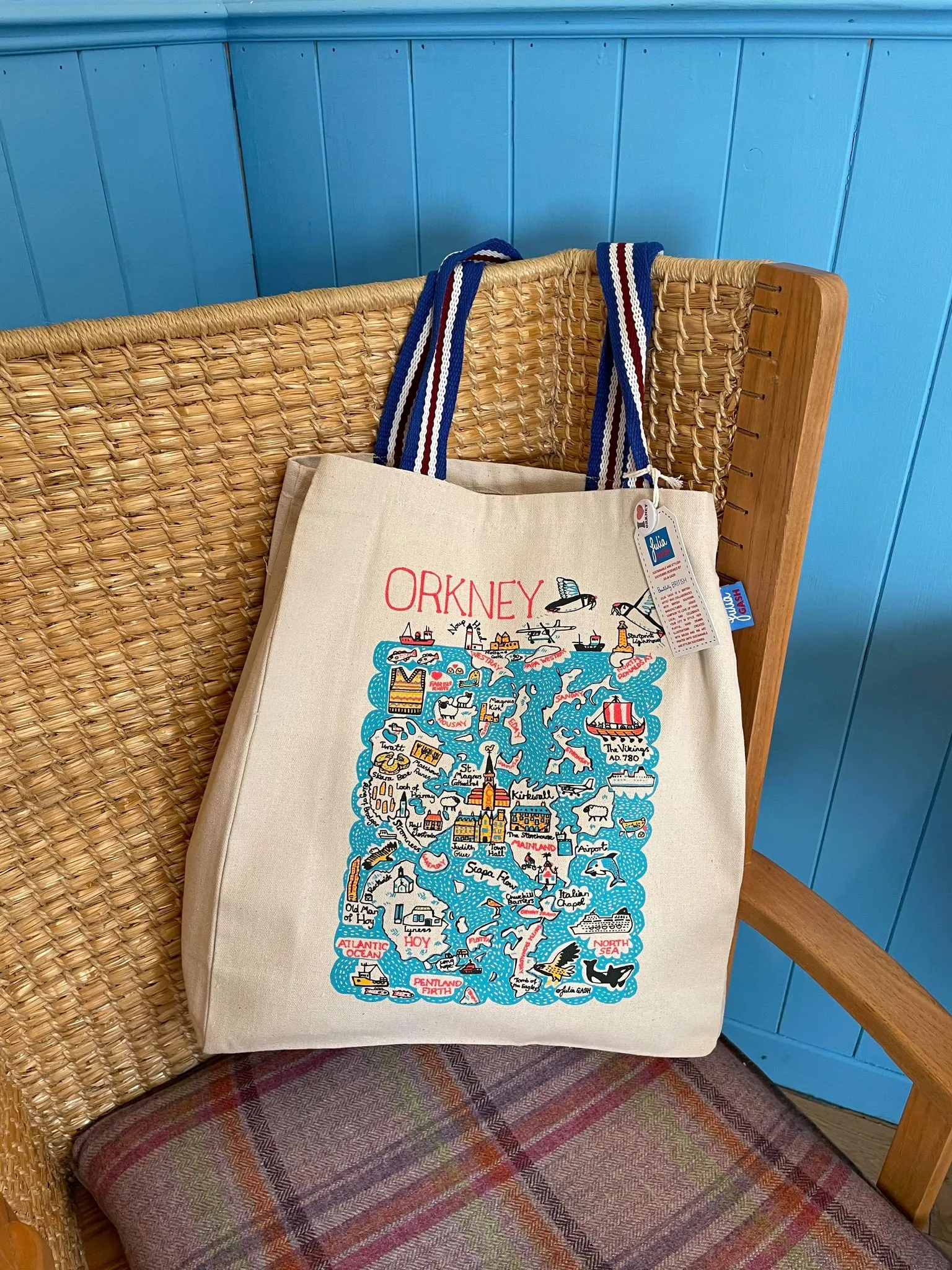 Orkney Map Tote Bag - Exclusive to Judith Glue