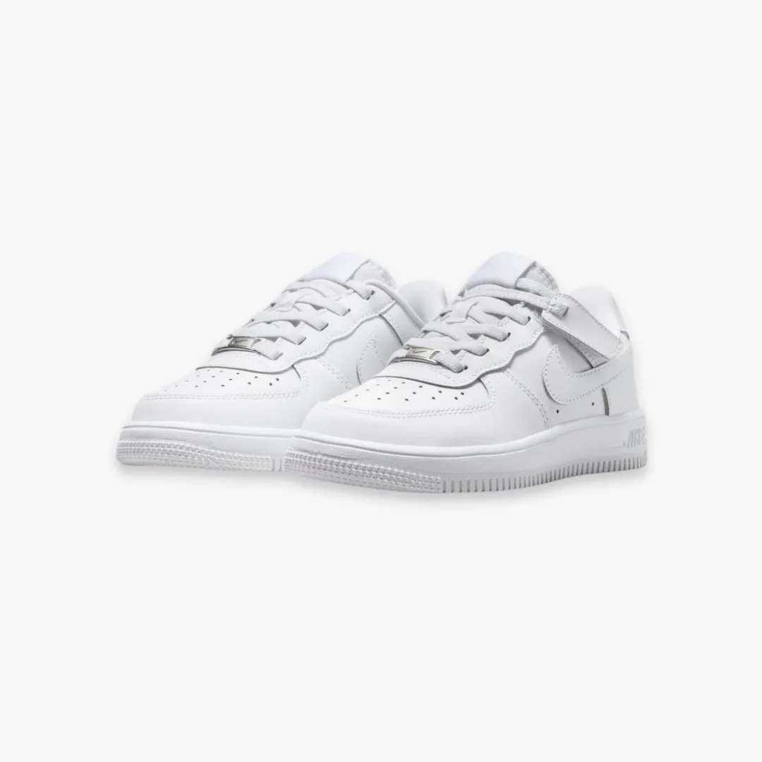 preschool nike force 1 low easyon (white)