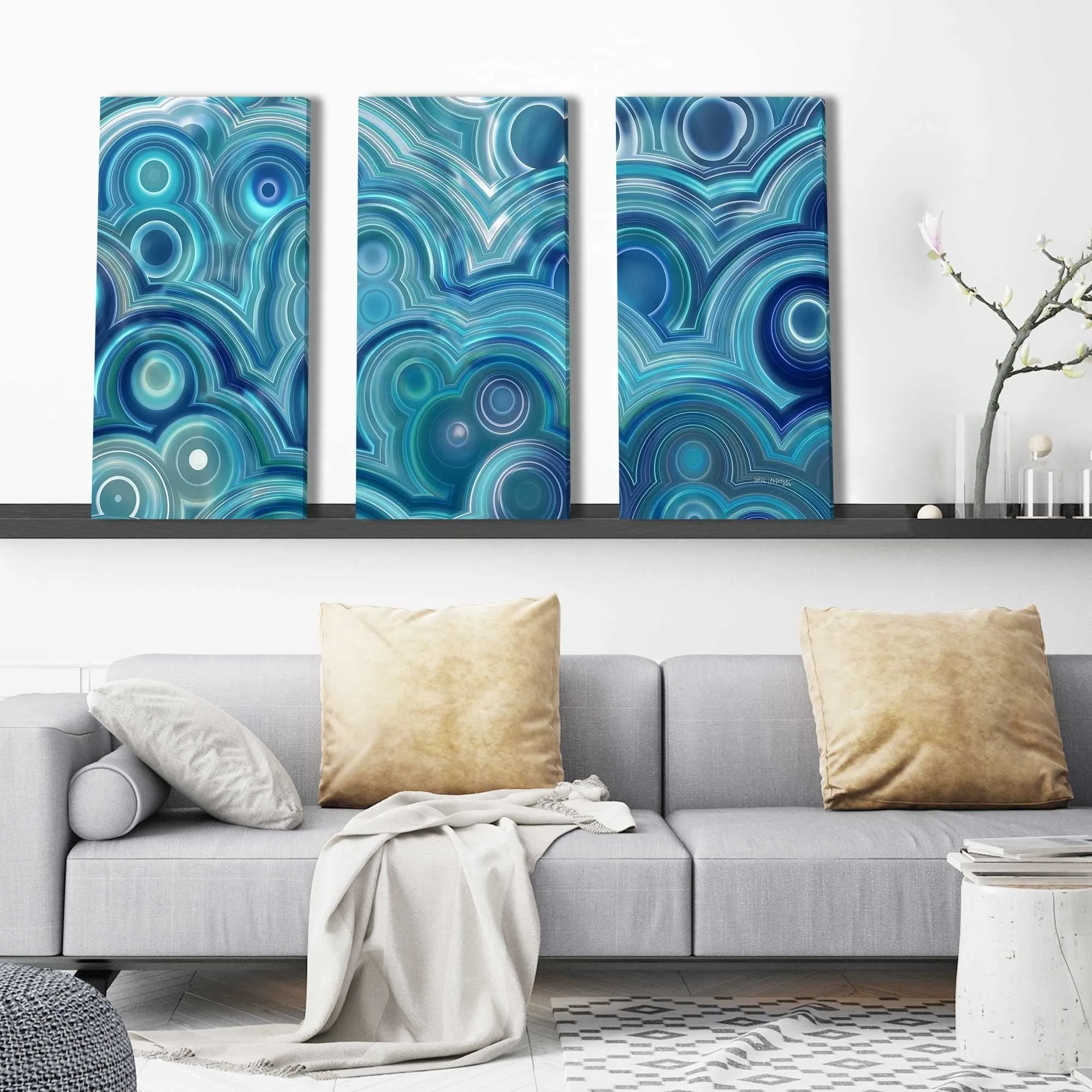 "1 Thessalonians 5 16" by Mark Lawrence 3 Piece Set on Canvas