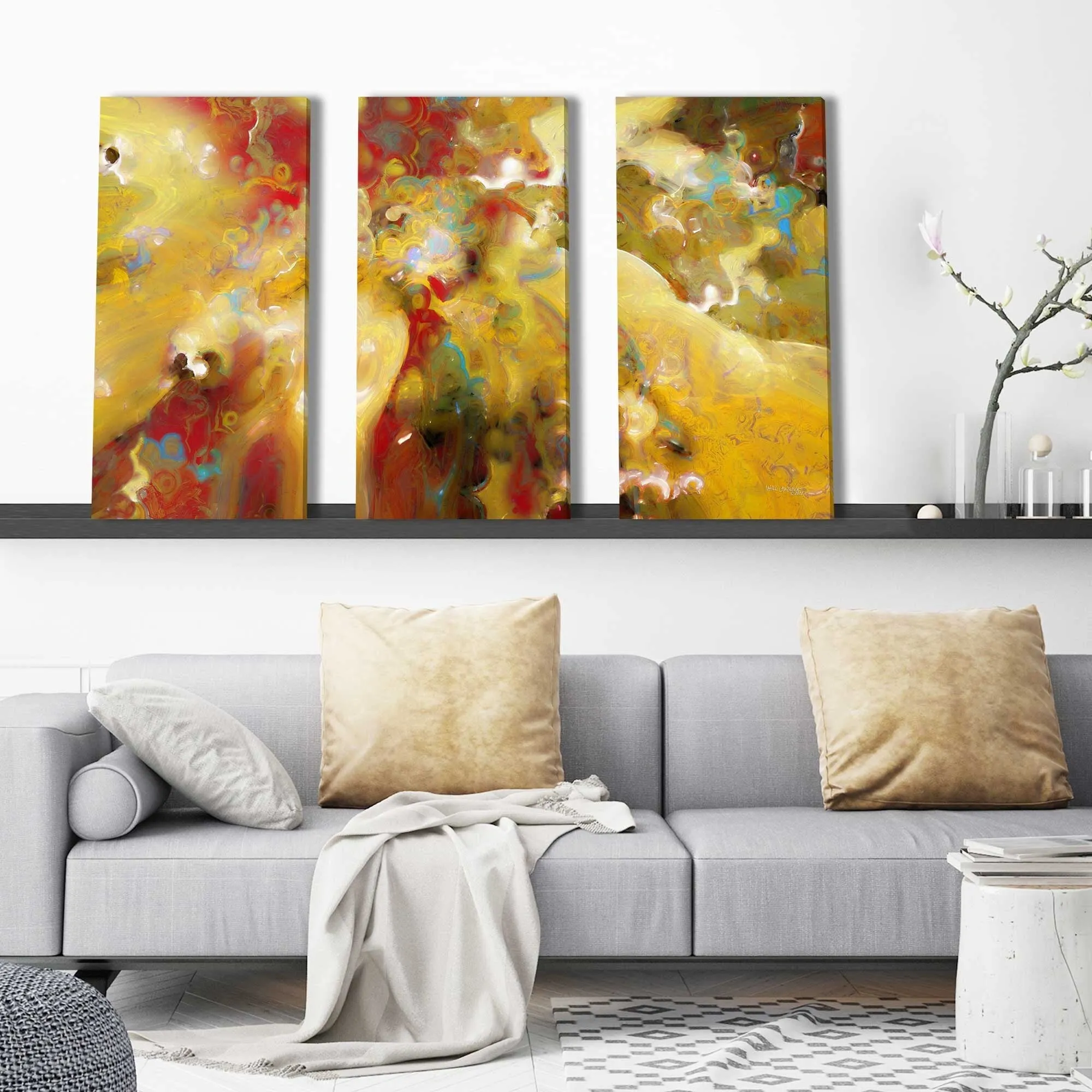 "2 Corinthians 7 10" by Mark Lawrence 3 Piece Set on Canvas