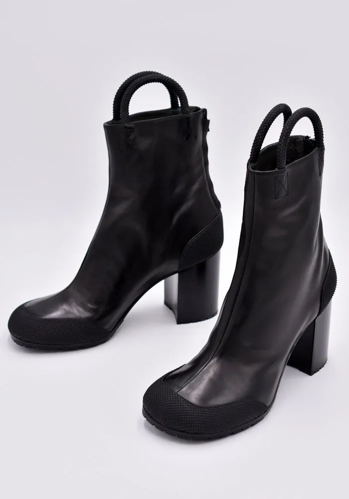 RANDOM IDENTITIES BOOT-01 WORKER LEATHER BOOTS BLACK