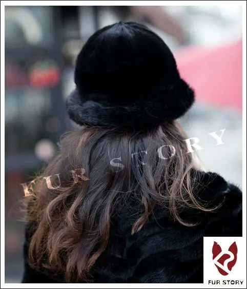 Real Good Quality Mink Fur Hat New Fedoras Cap Headgear Headdress Head Warmer Natural Fur Hats FS060306