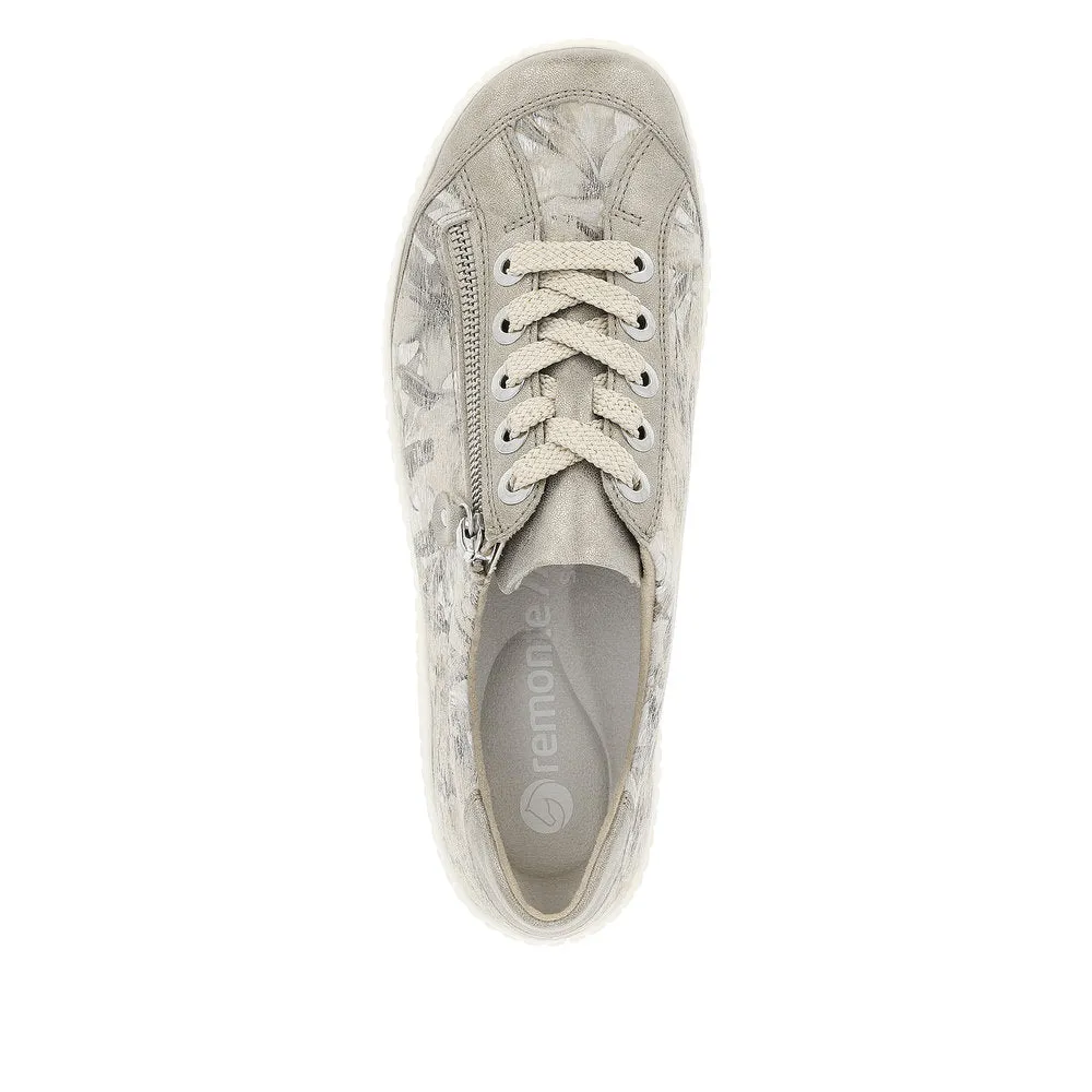 REMONTE R1402 SIDE ZIP SNEAKER BEIGE METALLIC