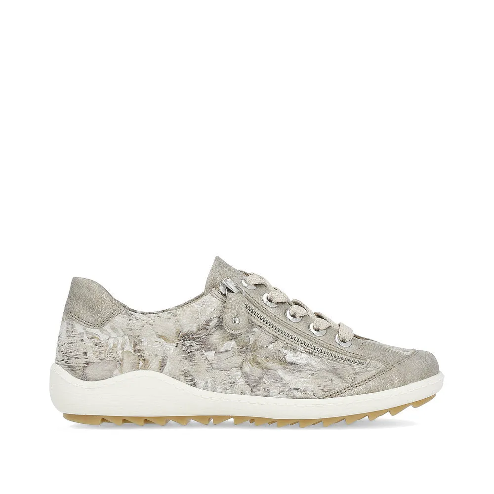 REMONTE R1402 SIDE ZIP SNEAKER BEIGE METALLIC