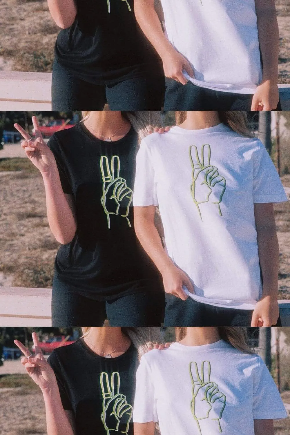 Riley Hubatka ' Neon Peace' Black Shirt