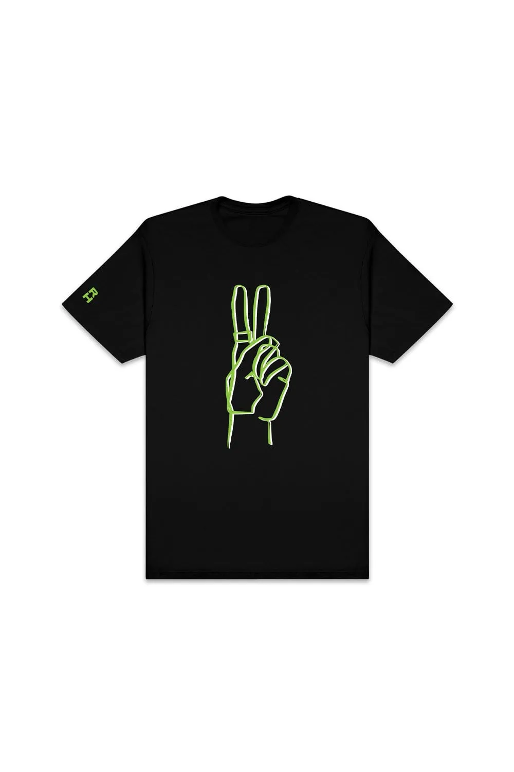 Riley Hubatka ' Neon Peace' Black Shirt