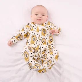 ROARsome Lions cotton sleepsuit