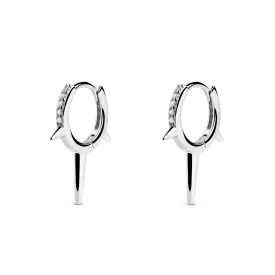 Rolling Spark M Silver Earrings