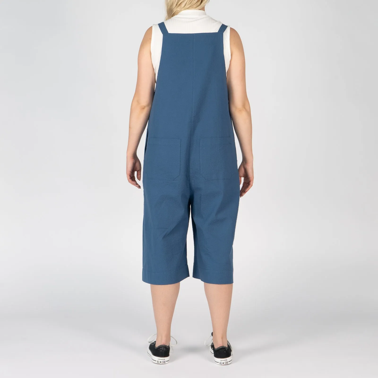 Romper - Seersucker 40s - Blue