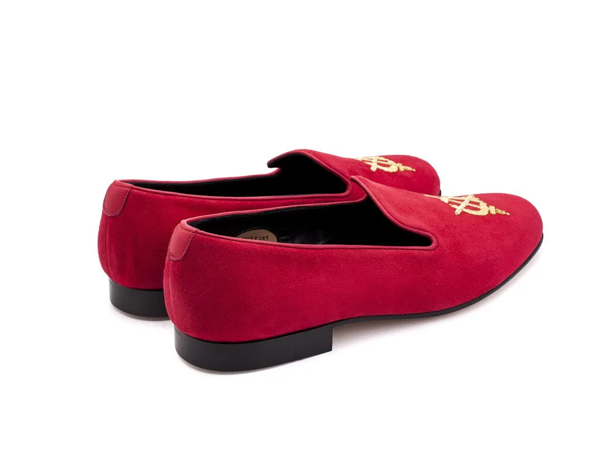 Royal Albert Gold Crest Scarlet Suede F-width