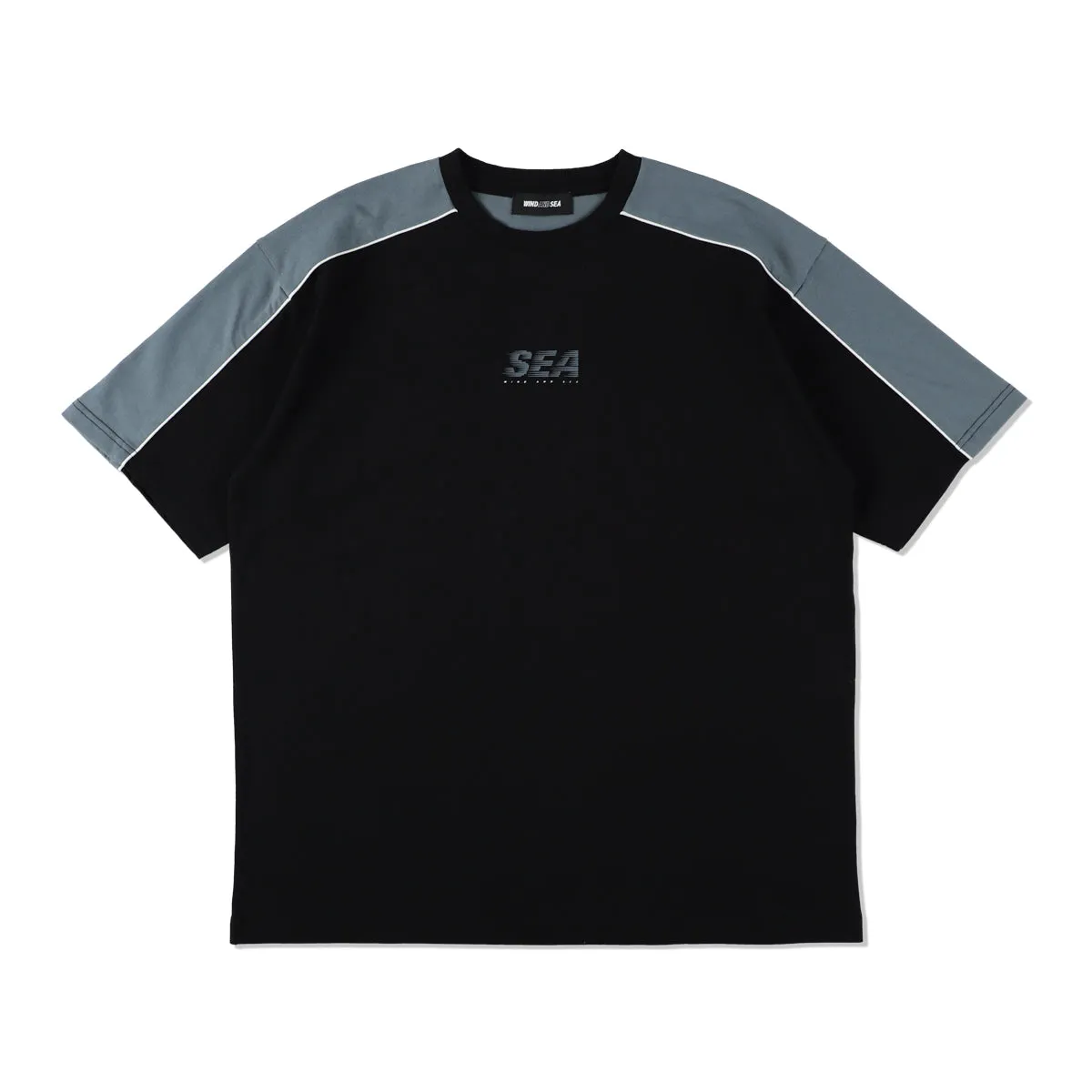 SEA Logo Piping Tee / BLACK