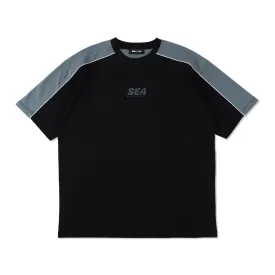 SEA Logo Piping Tee / BLACK