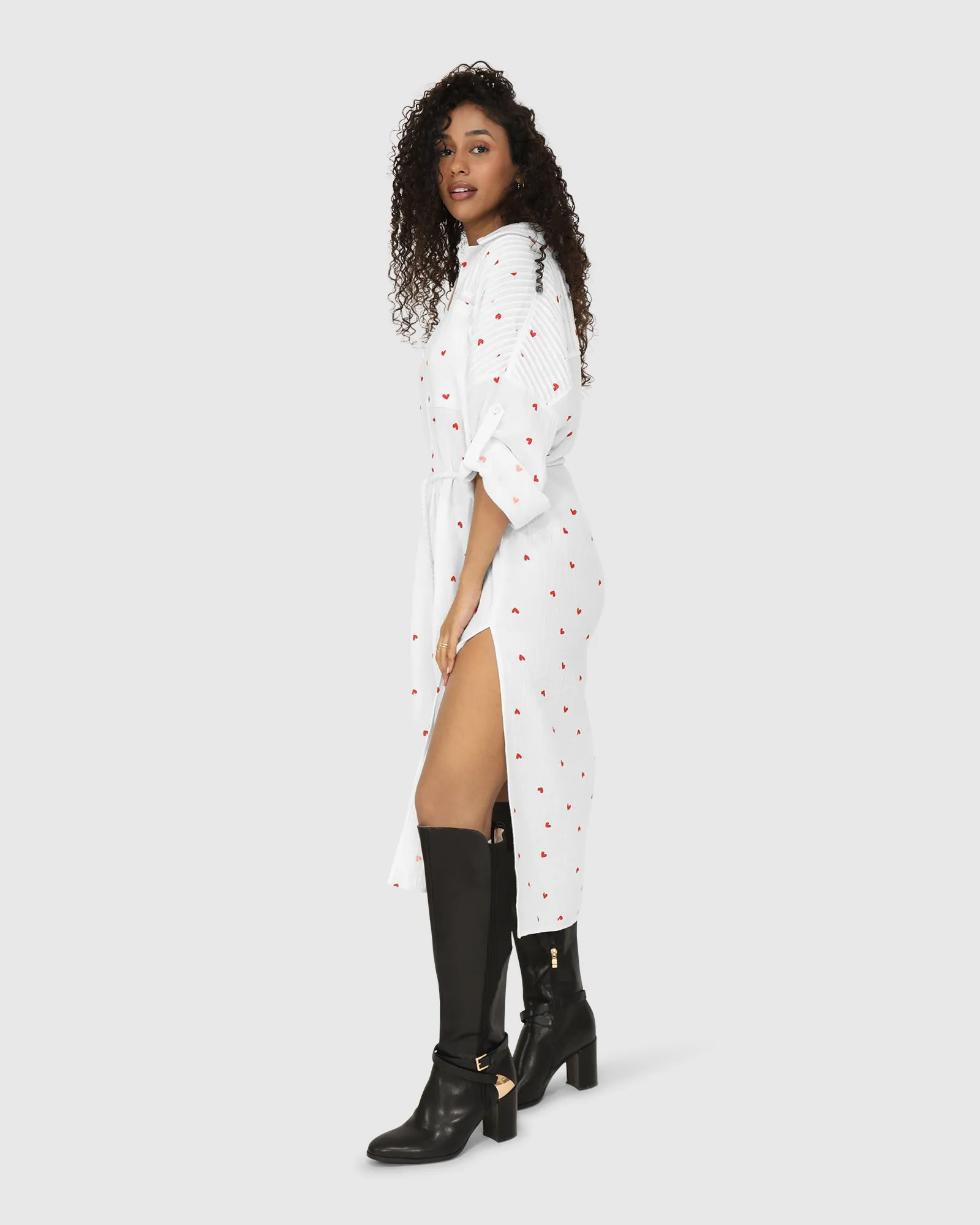 Seven Wonders Maxi Shirt Dress - Cupid