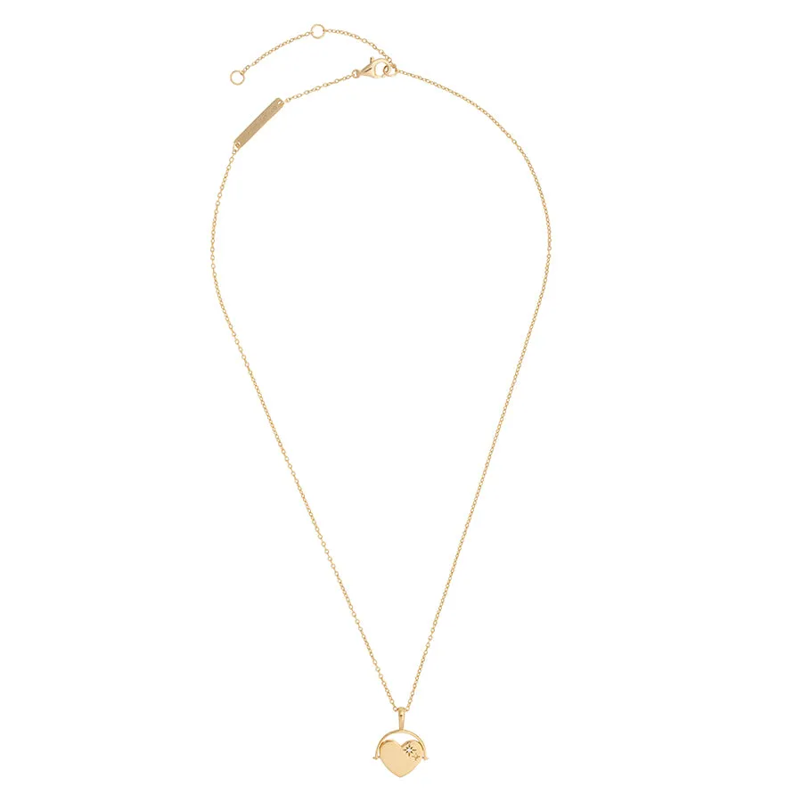 Spinning Heart 14K Gold Vermeil Pendant