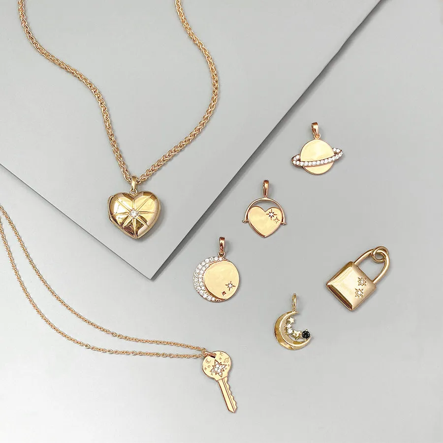 Spinning Heart 14K Gold Vermeil Pendant