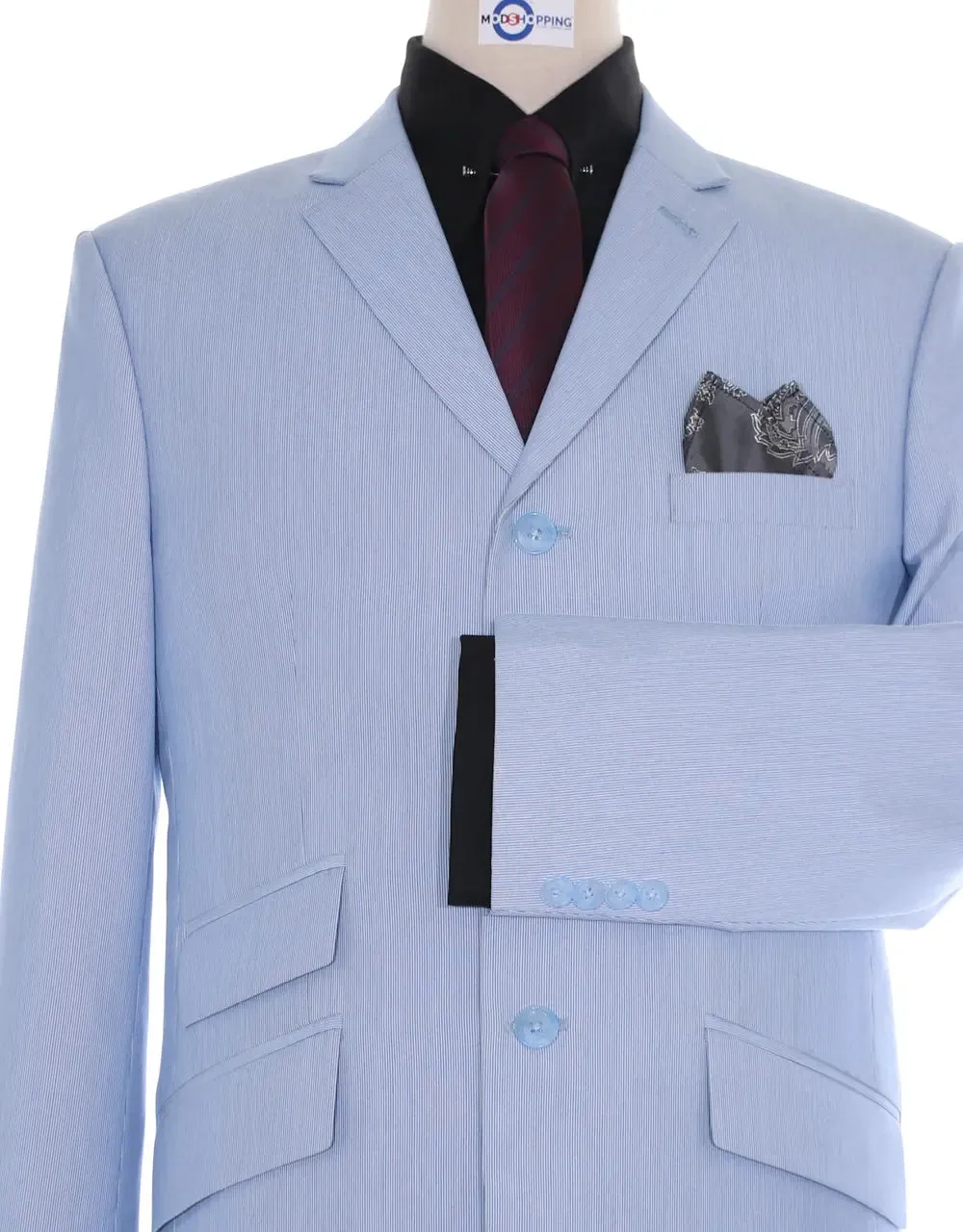 Summer Jacket - Sky Pinstripe Jacket