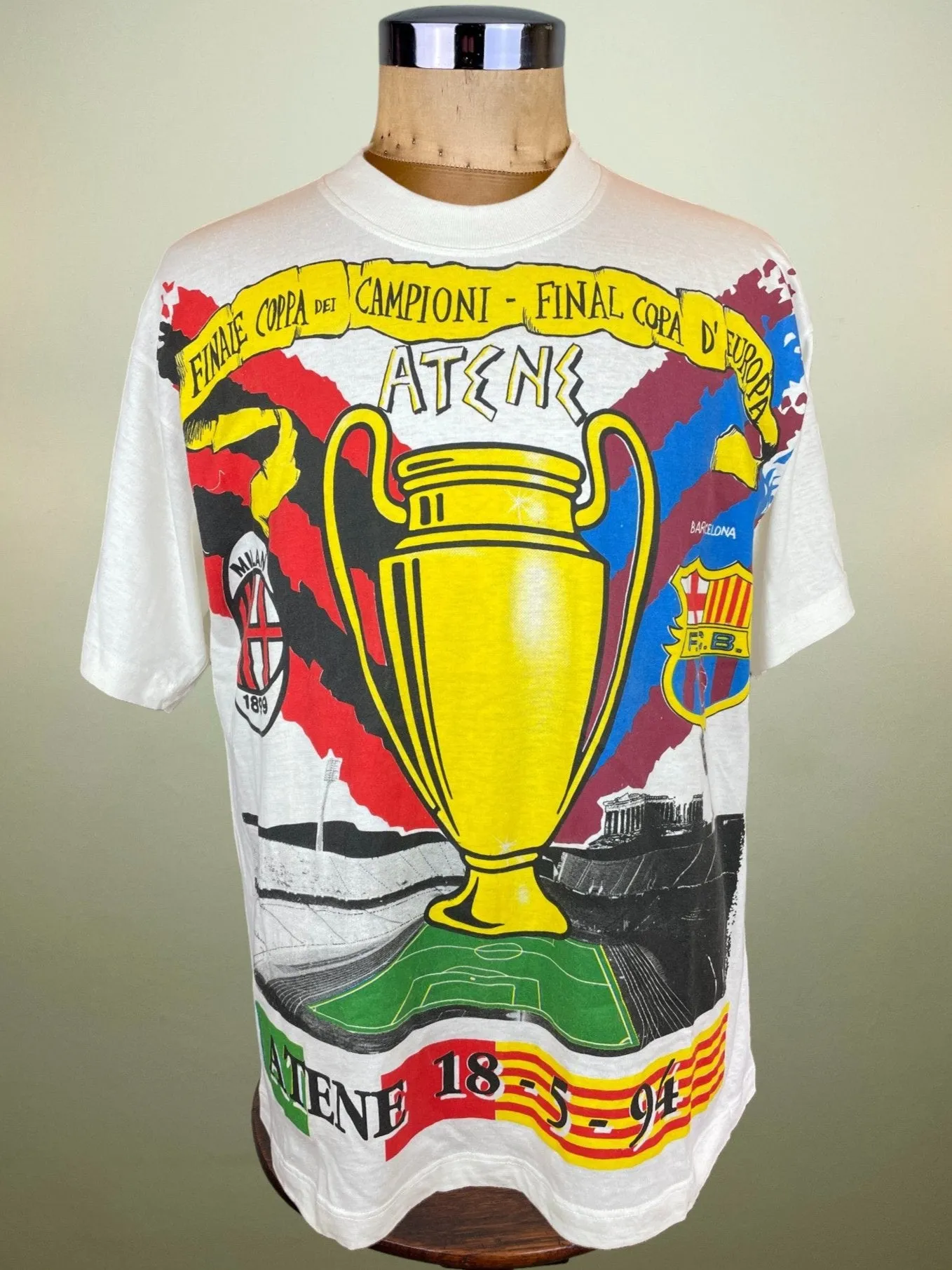 T-Shirt | 1994 | AC Milan vs Barcelona | European Cup Final | Bootleg T-Shirt