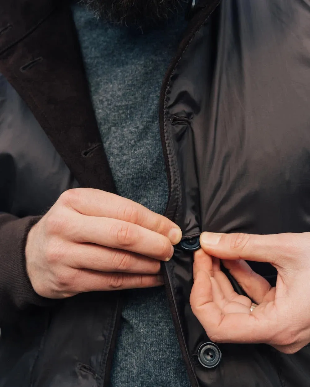 The Reversible Suede Bomber