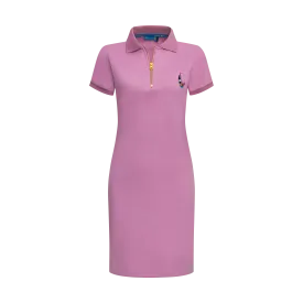 THE TERIDAE POLO DRESS-MAUVE